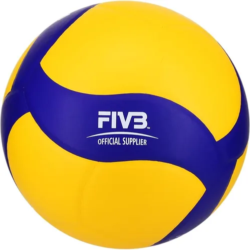 Vista 7 de Mikasa V330W, voleibol de juego de club de competición para interior, Azul/Amarillo