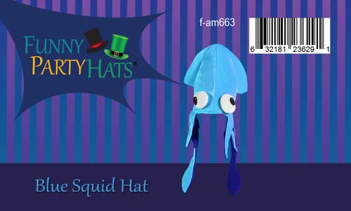 Vista 7 de Sombrero de calamar Funny Party Hats, divertido, para fiestas