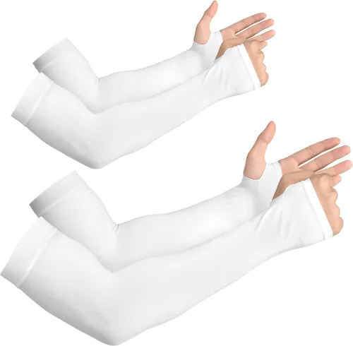 Vista 23 de YESLIFE Mangas de protección solar UV para hombres y mujeres, manga deportiva de enfriamiento UPF 50