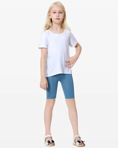 Vista 2 de Domee Girls Shorts Leggings Over-Knee Shorts Pack of 4 Cycling Shorts