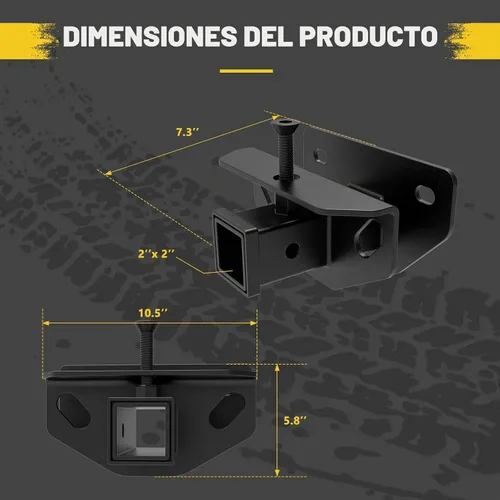 Vista 6 de BUNKER INDUST Receptor de enganche de remolque trasero - Compatible con Dodge Ram 1500 2003-2018/2019-2021/2003-2013 Ram 2500 3500, enganche
