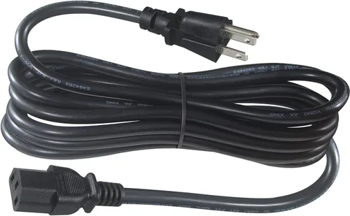 Vista 12 de Cable de alimentación universal para computadora, 6 pies/5.9 ft, NEMA 5-15P, enchufe plano a IEC 60320 C13, conector tipo ángulo izquierdo, cable