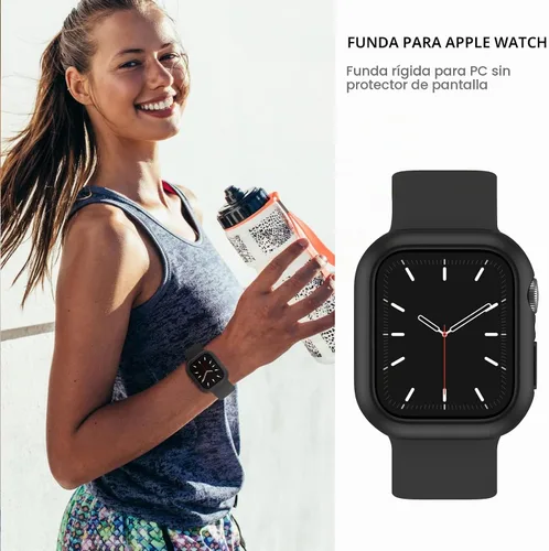 Vista 7 de Recoppa - Funda compatible con Apple Watch de 1 39⁄64 pulgadas (41 mm) Series 7 8 9, funda protectora de policarbonato duro ultradelgada a prueba