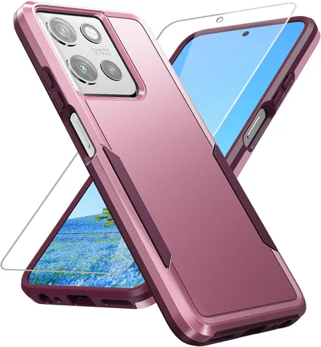 Vista 15 de Funda para Moto G Play 2023, con protector de pantalla [probada contra caídas de grado militar], funda protectora resistente robusta de servicio