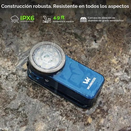 Vista 3 de Wurkkos HD03 EDC linterna recargable clip en luz 90 alto CRI Azul