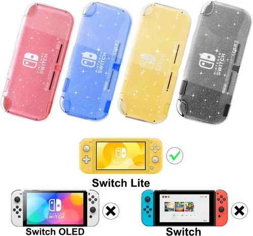 Vista 2 de Switch Lite - Funda protectora para Nintendo Switch Lite, funda protectora para juegos de Nintendo Switch Lite, a prueba de golpes, TPU Slim Skins
