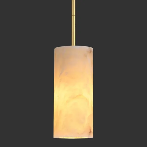 Vista 9 de Juego de 2 luces colgantes de alabastro para isla de cocina, juego de 2 luces colgantes de mármol de latón, ajustables, doradas, modernas