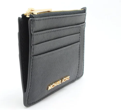 Vista 6 de Michael Kors Jet Set Travel - Funda pequeña para tarjetas de doble cara color negro