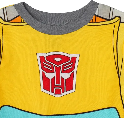 Vista 6 de Transformers Conjunto de pijama de algodón de 4 piezas para niño pequeñogrande