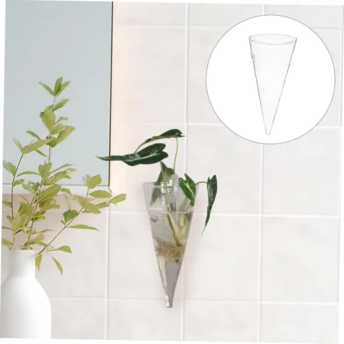 Vista 9 de Macetas colgantes de pared de cristal, jarrones de terrario de forma moderna para decoración del hogar y propagación de plantas