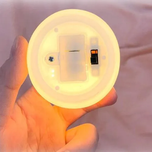 Vista 7 de Lámpara Led de cerámica de concha de perla BinaryABC Luz de noche portátil Luz de mesa de la tabla, Regalo de Navidad (Blanco)