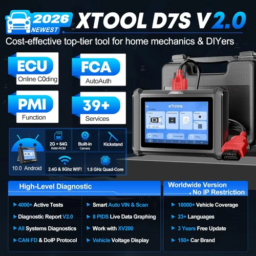 Vista 2 de XTOOL Herramienta de diagnóstico bidireccional de la exploración de D7S