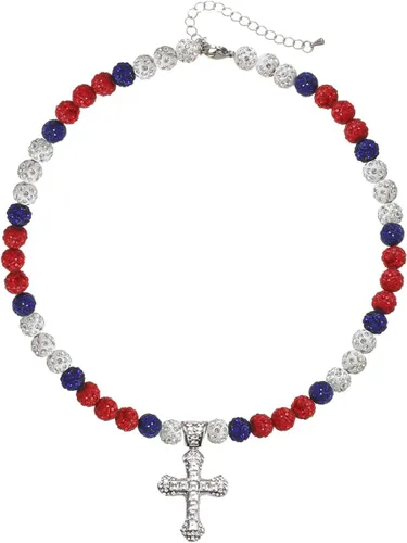 Vista 5 de Collar de béisbol – Collar de colección de hielo con cuentas de arcilla brillante con purpurina para hombres y niños, regalos geniales