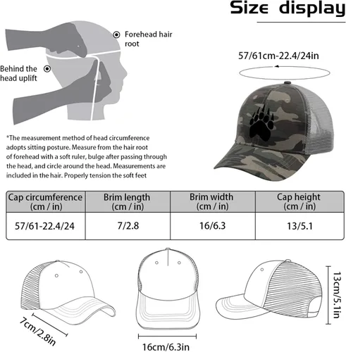 Vista 4 de Dad Hats The Bear's Tracks Baseball Caps, Vintage Hat for Women