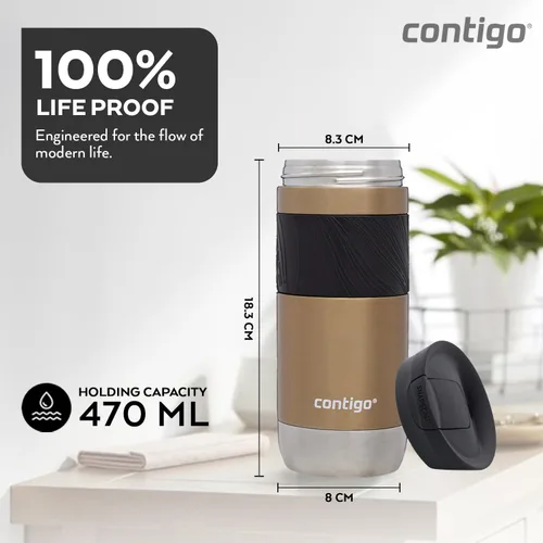Vista 8 de Contigo Byron 2.0 SNAPSEAL™ - Taza de viaje, 15.9 fl oz, Chardonnay