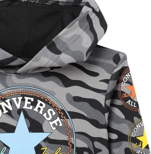 Vista 4 de Converse Sudadera con capucha de camuflaje para niño (niños pequeños)