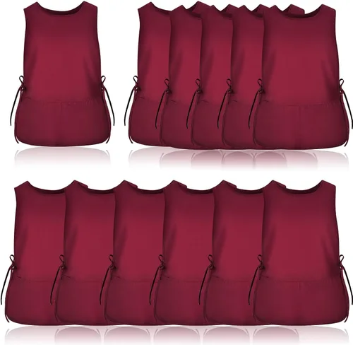 Vista 18 de TFTAFAN Delantal Cobbler Unisex Impermeable Delantal con 2 Bolsillos Profundos Art Smock para Pintar Limpieza Artiest Delantal Trabajo Cocina