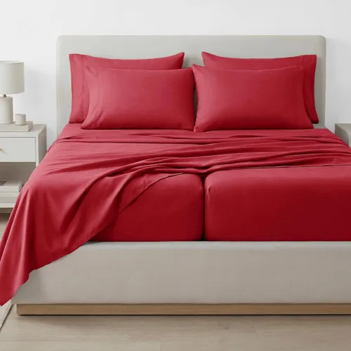 Vista 57 de Southshore Fine Living, Inc. Juego de sábanas de 4 piezas, 21 pulgadas de profundidad con sábana bajera, microfibra suave, sábana encimera de gran
