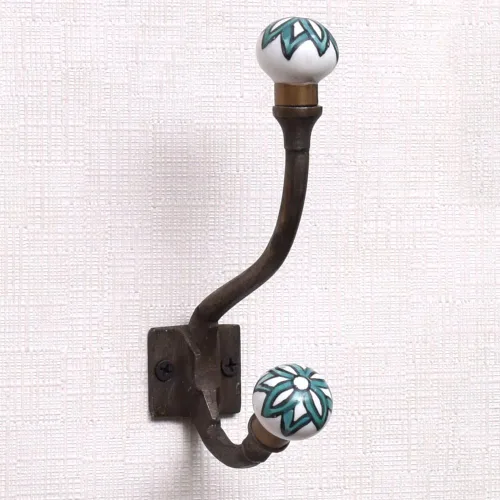 Vista 29 de Indian Shelf Ganchos de pared para colgar abrigos, ganchos de pared bohemios negros Perchero de pared Ganchos para colgar toallas Ganchos