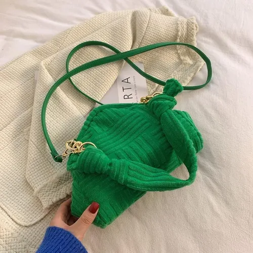 Vista 2 de Onlymaker Bolso cruzado de algodón para mujer, bolso de mano tipo hobo para fiesta