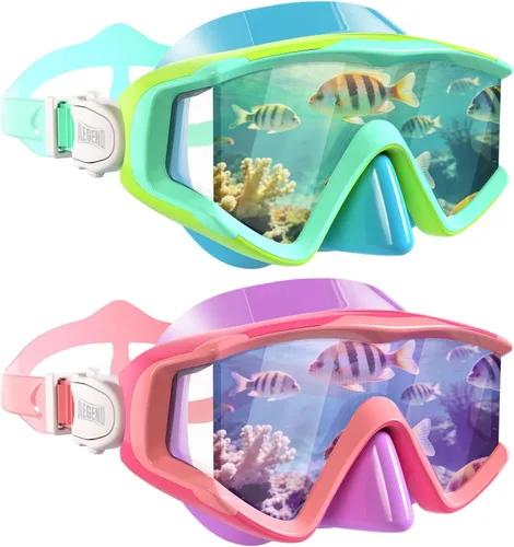 Vista 21 de Aegend Gafas de natación para adultos y niños, gafas de visión amplia de 220° para nadar