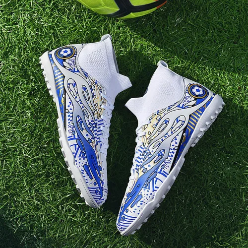 Vista 4 de Wxbzbhwxc Men's Athletic Soccer Cleats Professional Training Turf Soccer Shoes Anti-Slip Indoor Outdoor Football Sneaker for Boy