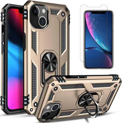 Vista 13 de STARSHOP Funda compatible con iPhone 12 Pro Max, con protector de pantalla de vidrio templado incluido: doble capa de grado militar, a prueba