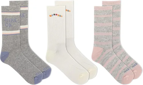 Vista 12 de Merrell Paquete de 3 calcetines de senderismo para mujer (pestaña de corte bajo/cuarto/tripulación)