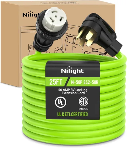 Vista 28 de Nilight Cable de Extensión para Secadora EV de 15 Pies 3 Clavijas 30 Amperios NEMA 10-30P 10-30R Cable de Extensiones Antiguas Servicio Pesado