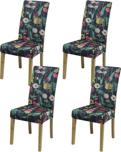 Vista 52 de Fundas para Sillas de Comedor, Juego de Fundas para Sillas de Comedor de 4 Piezas, Fundas Elásticas para Sillas de Cocina, Fundas para Sillas