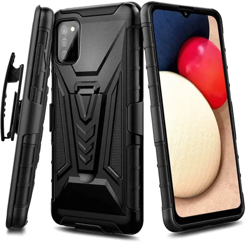 Vista 17 de Rome Tech Funda con clip para cinturón para Cricket Icon 3 de 6.5 pulgadas (2021) - Funda de teléfono celular de doble capa a prueba de golpes