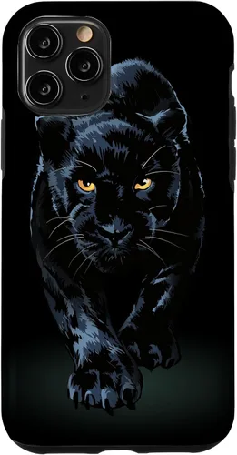 Vista 29 de iPhone 16 Black Panther Walking Toward Shadow - Estuche de regalo para amantes de los gatos salvajes