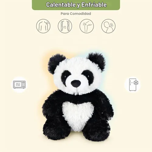 Vista 2 de [Usado] SuzziPals Panda - Almohadilla térmica para animales de peluche, para microondas para calmar