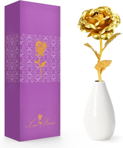 Vista 10 de Regalos de cumpleaños para mujeres, mamá, abuela, rosas artificiales con Colorido
