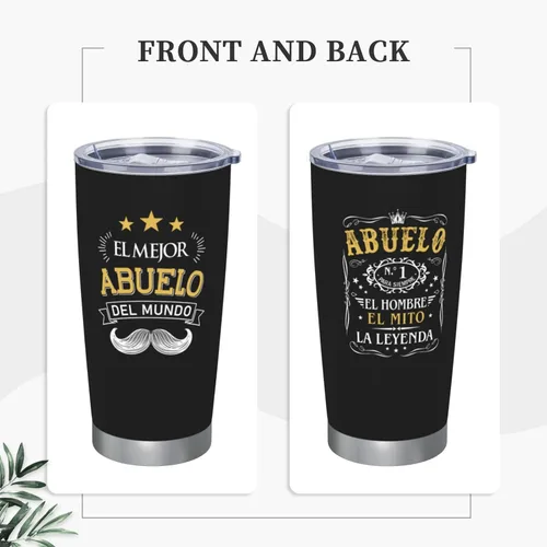 Vista 4 de Vaso de regalo de Abuelo de 20 onzas, regalos para Abuelo, El Mejor Abuelo Del Mundo, regalos para Abuelo Dia del Padre, regalos para abuelo