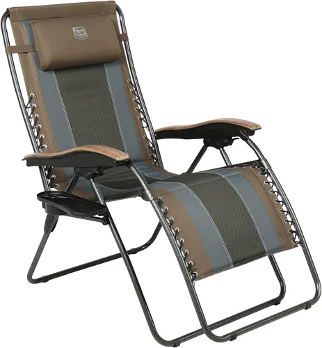 Vista 6 de TIMBER RIDGE Mecedora acolchada plegable y silla reclinable para patio con reposacabezas ajustable