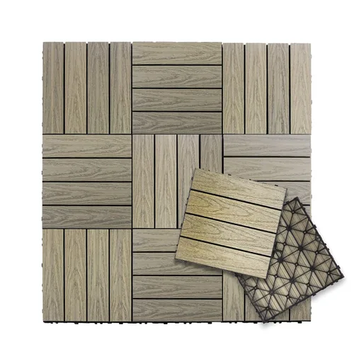 Vista 26 de NewTechWood UltraShield Naturale - Azulejo compuesto para exteriores (1 pie x 1 pie), color rosa de Seúl (10 pies cuadrados por caja)
