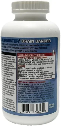 Vista 5 de Blue Monster Drain Banger - Limpiador de drenaje de 2 libras, paquete de 2