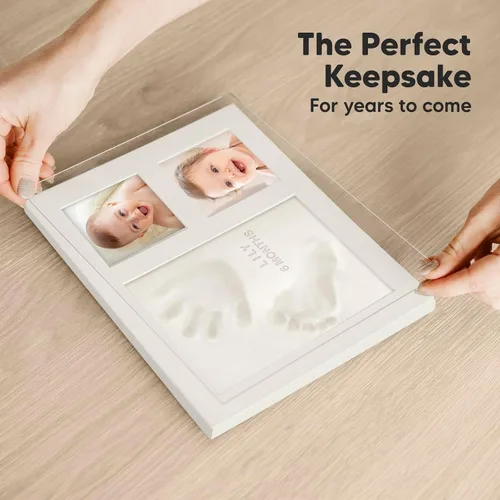 Vista 7 de KeaBabies Kit de Huellas de Manos y Pies para Bebé - Kit de Huellas de Bebé de Arcilla de Secado Rápido, Huellas de Patas de Mascotas, Marco