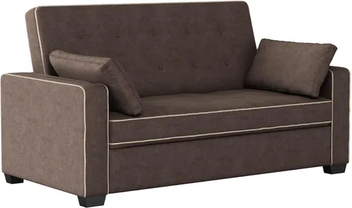 Vista 18 de Serta Ainsley Sofá Cama Convertible de 66.5", Tamaño Full, Dreamcoil Comfort, Tela Tejida Suave, Carbón