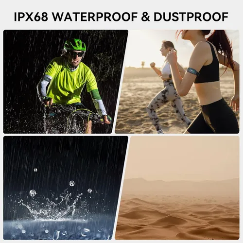 Vista 5 de XOSS BBP Heart Rate Monitor Armband with Bluetooth5.0 & ANT+, IPX68 Waterproof & Rechargeable 60Hour Battery Life Monitor Watch for Exercise