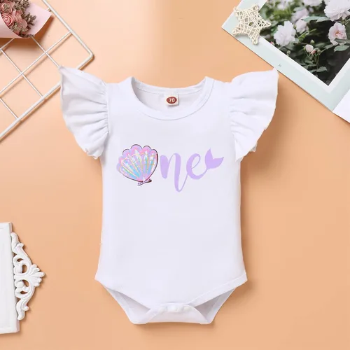 Vista 3 de IMEKIS Traje de 1er cumpleaños para bebé niña con estampado de girasol y durazno + pantalones cortos con volantes + diadema para sesión de fotos