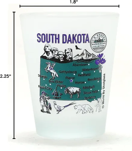 Vista 2 de South Dakota US States Series Collection - Vaso de chupito