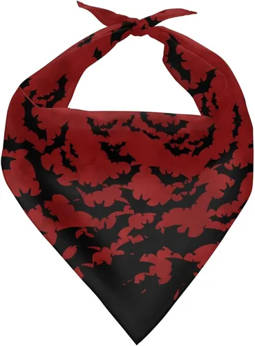 Vista 9 de Howilath Bandana con estampado de murciélago y luna para perro, baberos triangulares, bufanda clásica para mascotas, pañuelo, suministros