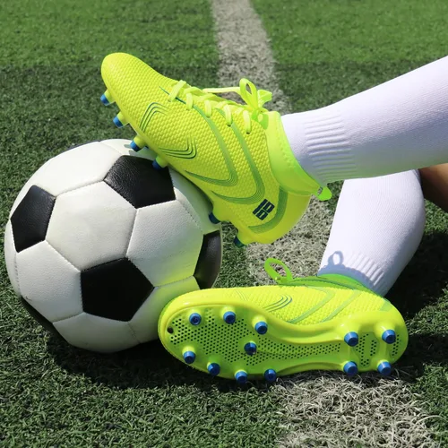 Vista 5 de brooman Zapatos de fútbol para niños y niñas, zapatos de fútbol para exteriores