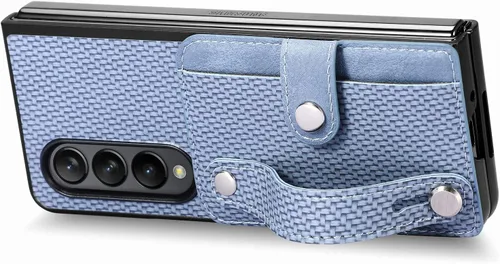 Vista 2 de Asuwish Funda de teléfono para Samsung Galaxy Z Fold 2 5G 2020 y accesorios para celular con correa para la muñeca, soporte para tarjeta de crédito
