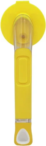 Vista 2 de El mango sonriente original con dispensador de jabón para Scrub Daddy (Reg. TM) esponja y esponja Moji Scrub (amarillo)