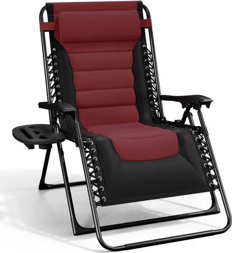 Vista 15 de Nestl Silla acolchada de gran tamaño de gravedad cero, silla de salón Gris / Negro