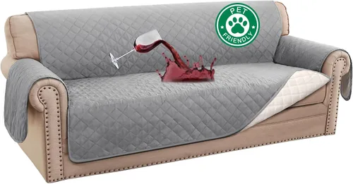 Vista 26 de Turquoize Funda 100 % impermeable para sillón de ala, protector de sofá, triple antideslizante, protector de muebles para mascotas, niños, perros