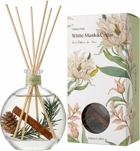 Vista 22 de Bamboo Reed Diffuser, 3.34 Fl Oz Esencial de bambú
